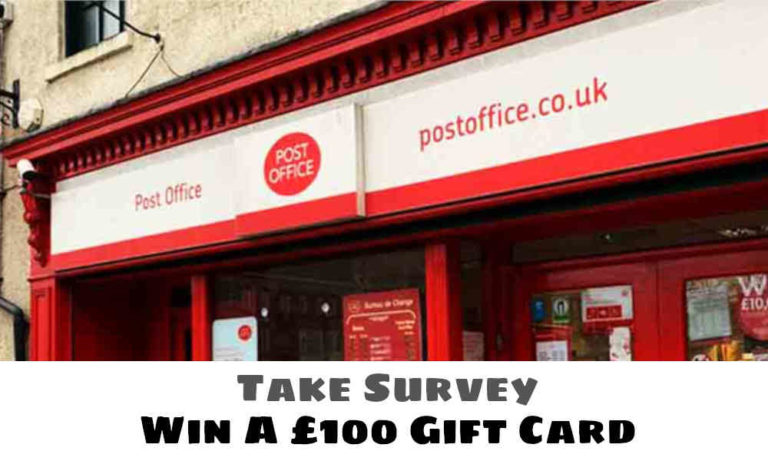 Take Post Office Feedback Survey & Win £100 Gift Card